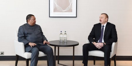 Prezident İlham Əliyev Davosda OPEC-in baş katibi ilə görüşüb