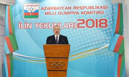 Prezident İlham Əliyev 2018-ci ilin idman yekunlarına həsr olunan mərasimdə iştirak edib