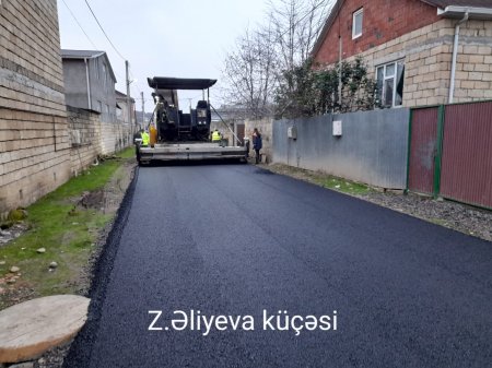 Masallı şəhərinin küçələrinə asfalt örtüyü döşənir