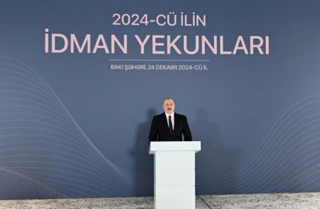 Prezident İlham Əliyev 2024-c ilin idman yekunlarına həsr olunan mərasimdə çıxışı