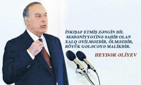 Ümummilli lider Heydər Əliyev Azərbaycan dilinin inkişafına xüsusi diqqət yetirib
