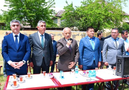 Masallı şəhər 2 saylı tam orta məktəbində idman meydançasının açılış mərasimi