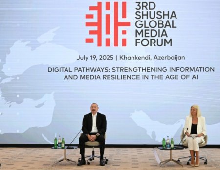 Prezident İlham Əliyevin III Şuşa Qlobal Media Forumunda çıxış etmişdir