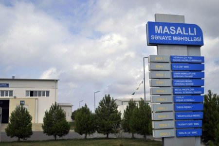 Masallı Sənaye Məhəlləsində məhsul istehsalı 15 faizdən çox artıb