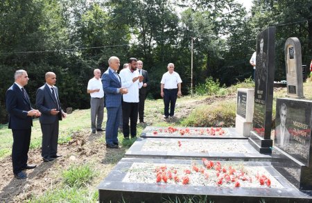 Masallının Miyanku ərazisində şəhid məzarları rayon rəhbəri tərəfindən ziyarət olundu 20.08.2025