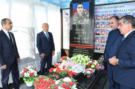 Masallının Böyük Kolatan ərazisində şəhid məzarları rayon rəhbəri tərəfindən ziyarət olundu 24.09.2025