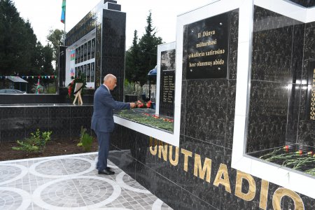 Rayon rəhbəri Tüklə kəndində şəhid abidə kompleksini ziyarət etdi