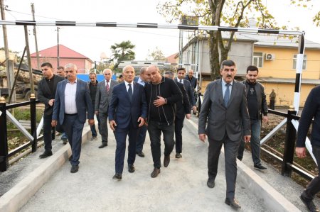 Masallıda rayon rəhbəri Boradigah çayı üzərində inşa olunan körpüdə