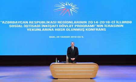 Regionların 2014-2018-ci illərdə sosial-iqtisadi inkişafı Dövlət Proqramının icrasının yekunlarına həsr olunan konfrans keçirilib