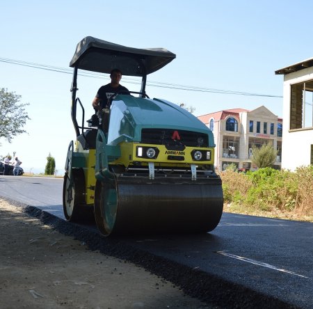 Masallı şəhər ərazisində asfaltlanma işləri davam etdirilir