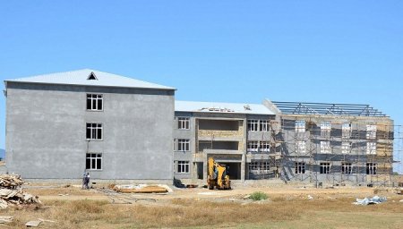 MASALLI - Boradigah qəsəbəsində yeni məktəb binası tikilir